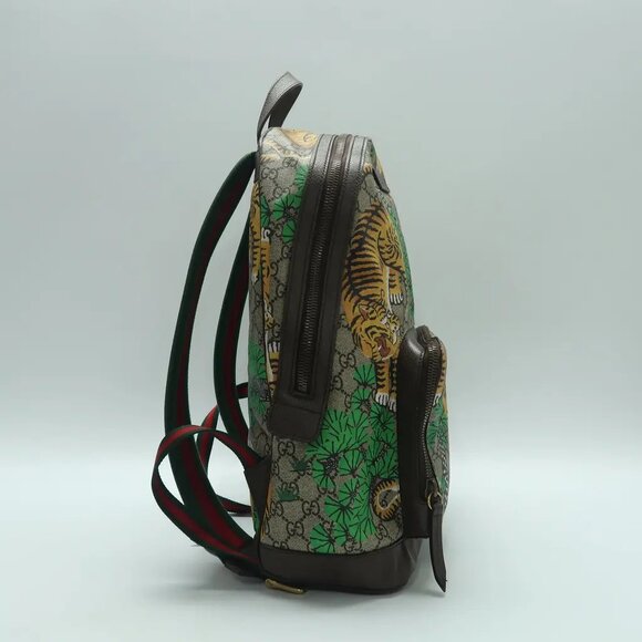 GUCCI  Brown Canvas Backpack 1022-041125 - Picture 4 of 12